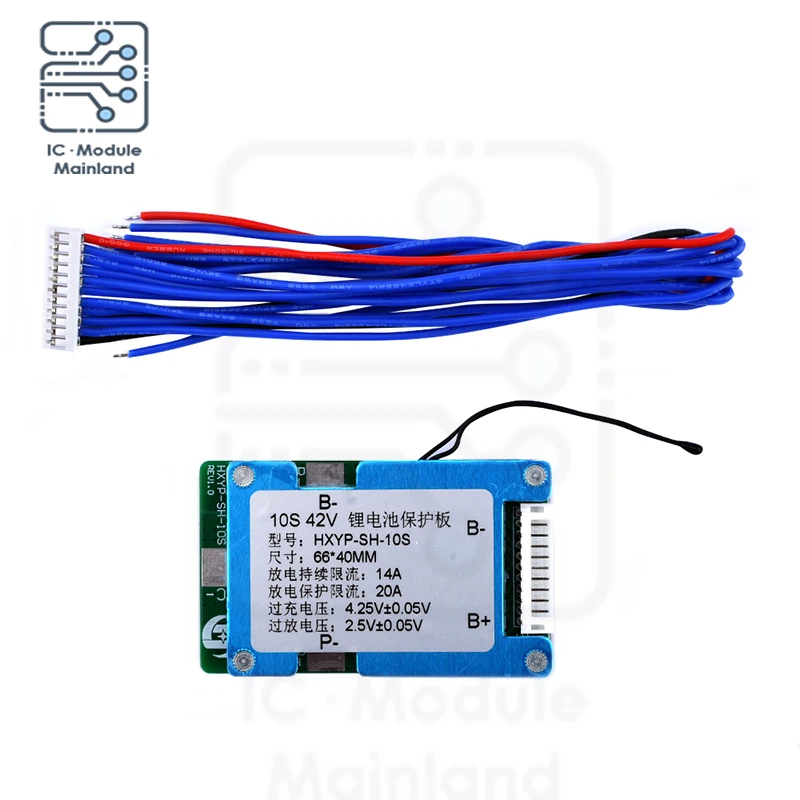 

10S 42V 15S BMS Polymer Cell 18650 Lithium Battery Protection Board Module With Balance Built-in Temperature Control