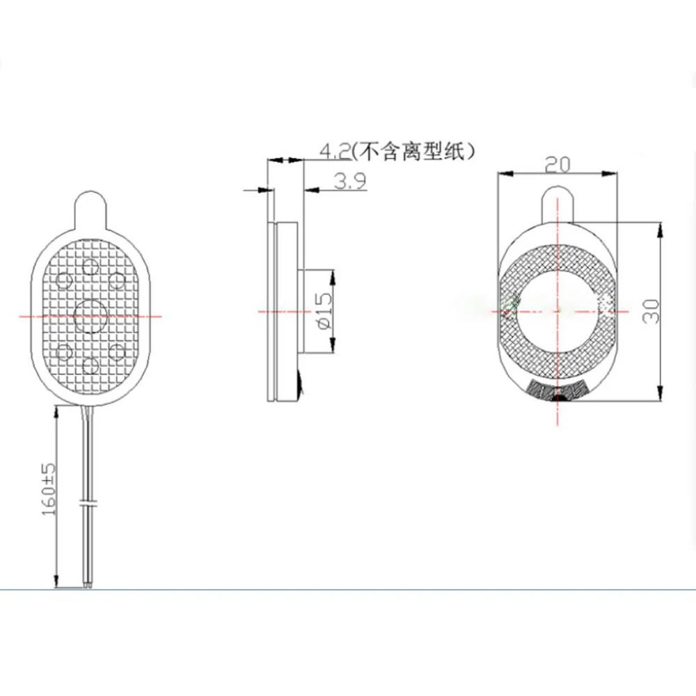 Imagem -04 - Conector de Alto-falante Gps 2030 1.5w 8r 1.5w 20*30 mm Espessura: mm 50 Peças 1.5w8r 8r1.5w
