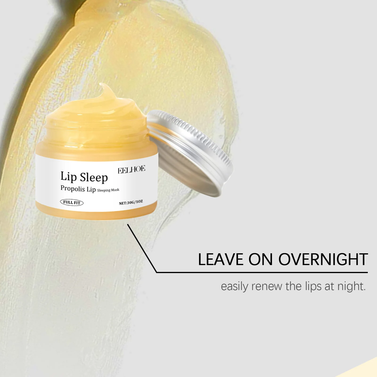 Eelhoe Propolis Lip Sleep Mask Lasting Nourishing Keep Plumping Non Stick Improving Dry Dullness Night Lips Moisturizing Creams