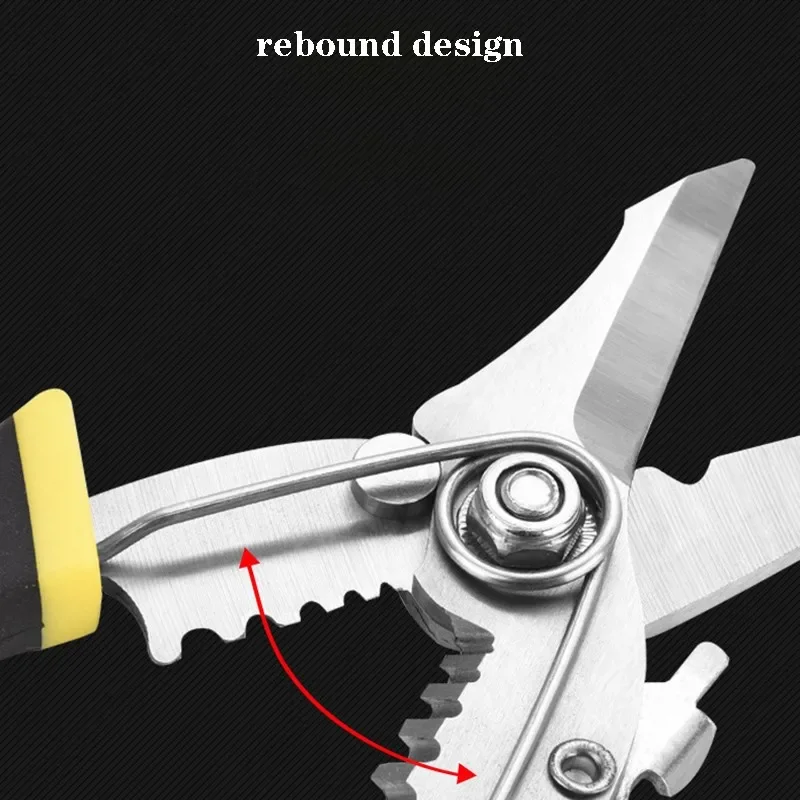 Multifunktionale Abisolierzange Cutter Multifunktionszange Scharfnasige Schälzange Elektrokabel Elektriker CrimpingTool – Detail 6