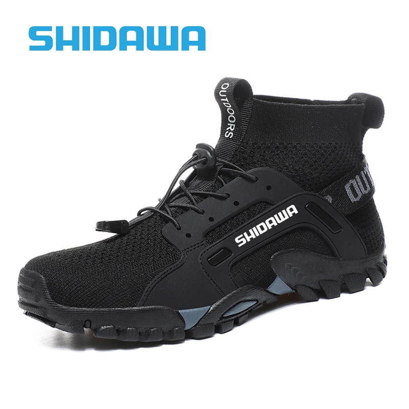 Men's Fishing Shoes Outdoor Mountaineering and Running Shoes Mesh Quick Drying and River Tracing Shoes Camping Water Wading Shoe