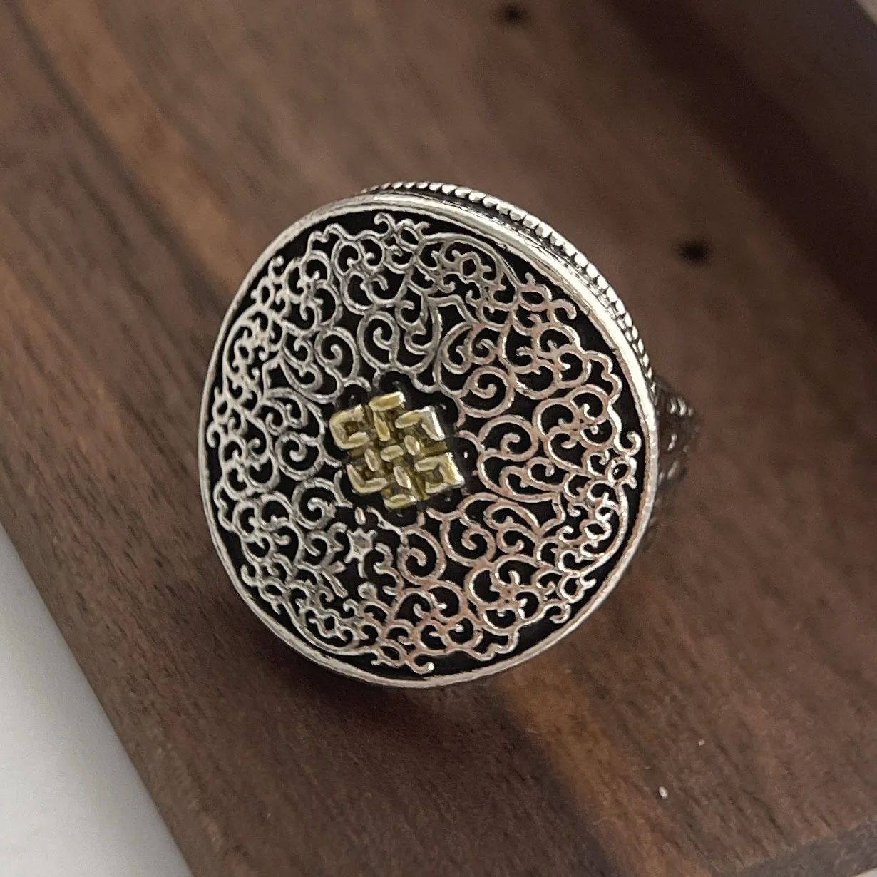 925 Sterling Silver Rings for Women Couple Minimalist Handmade Simple Vintage Pattern Ring Fine Jewelry Gift Prevent Allergy