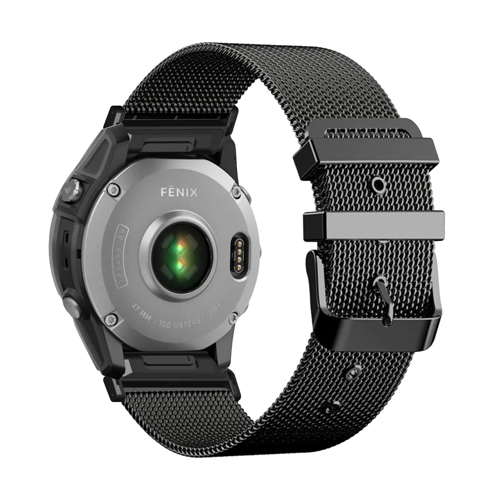 

Классические ремешки для Garmin Fenix E 47 мм/6 Pro/6/8 47 мм/5/5 Plus/7/7 Pro/7 Solar/7 с сапфировым стеклом, регулируемый ремешок с металлической сеткой