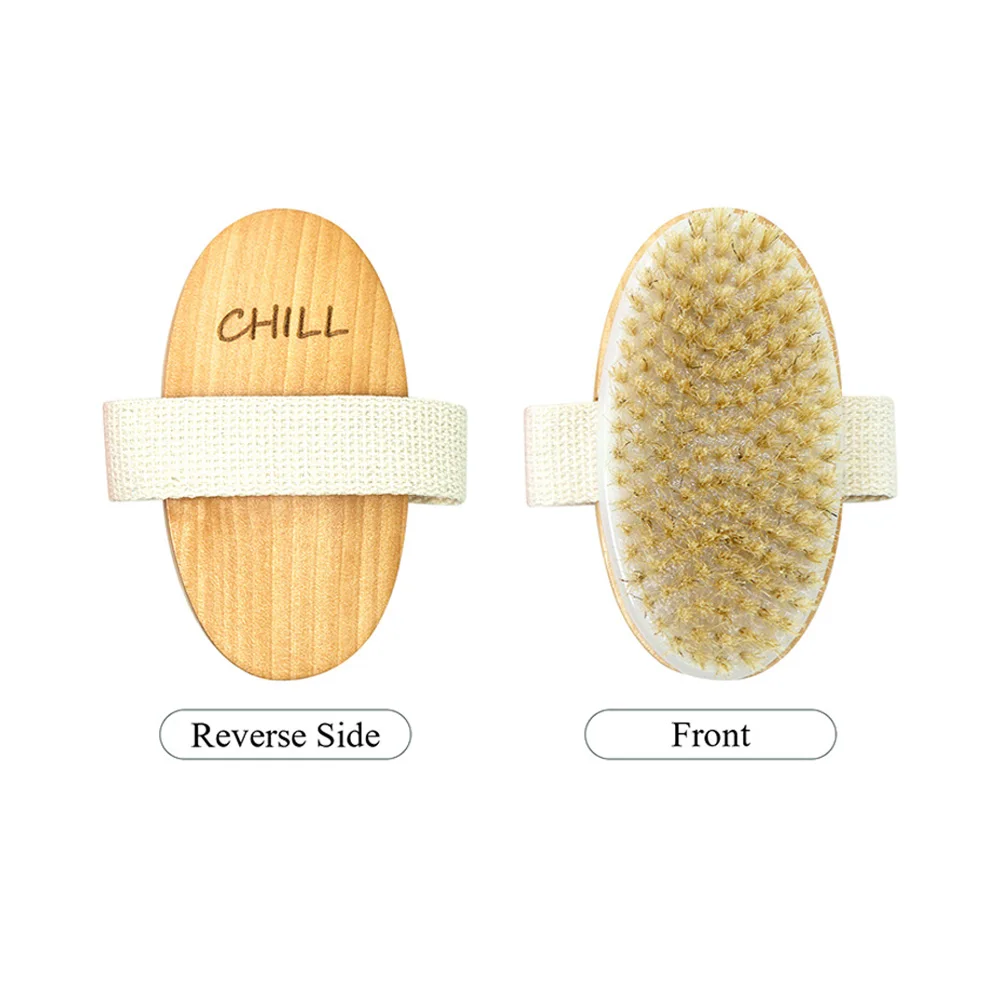 Natural Bamboo Foot File Callus Remover Pumice Stone Foot Grinding Wood Brush Double-sided Bristle Brush Shower Brush Home Tools