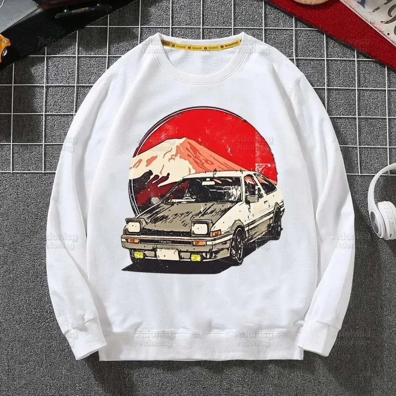 Initial D AE86 Tofu Hoodie JDM Japanese Sweatshirts Men Women Harajuku Men's Drift Fujiwara Hoodie Casual Fashion Clothes