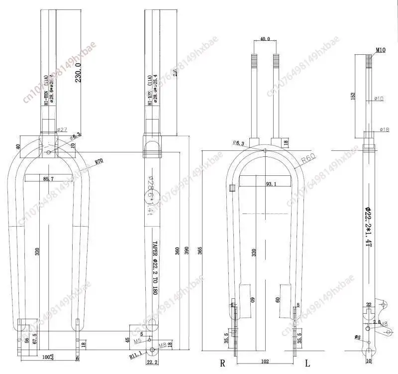 Dual Front Fork Shock Absorbers, High Quality, Retro Bicycles Accessories, Chinese Made26 inches