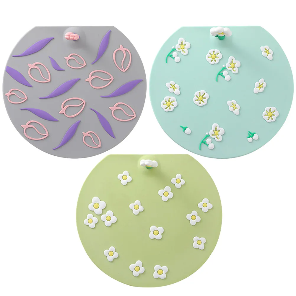 

3Pcs Heavy Duty Silicone Drain Cover Stoppers for Sink Shower Bathtub Floor Drain Seal Waterproof Odor Barrier Downpipe Cap