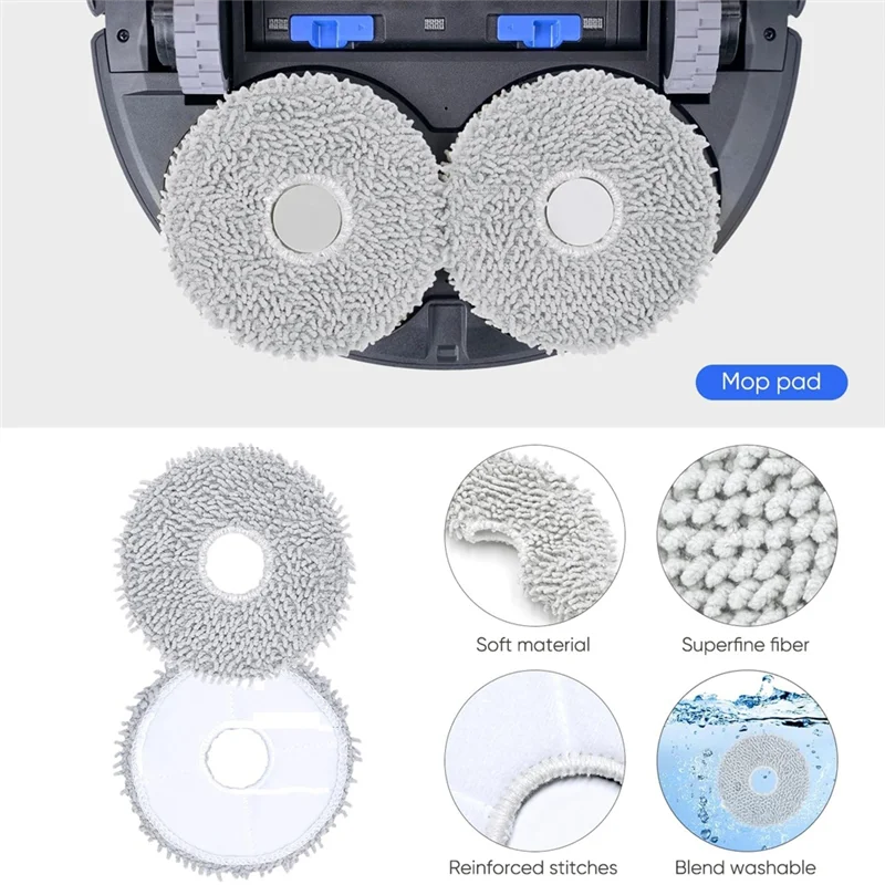 N18R 22 قطعة استبدال أجزاء ل ECOVACS ل YEEDI M12 Pro + جهاز آلي لتنظيف الأتربة الملحقات