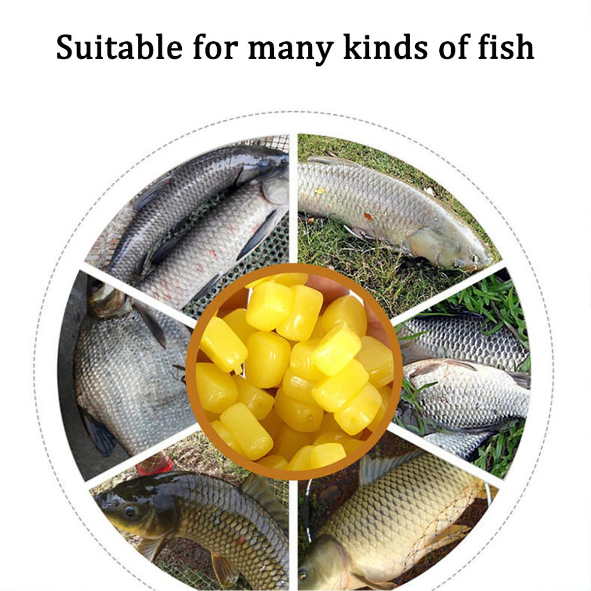 100 Pcs Packaged Sweet Floating Simulated Corn, Lure for Lure Fish, and Corn Bait for Carp and Perch Fishing
