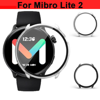 PC Case+Tempered Glass Film For Mibro Lite 2 Screen Protector Shell For Mibro Lite 2 Smart Watch Protective Case Accessories