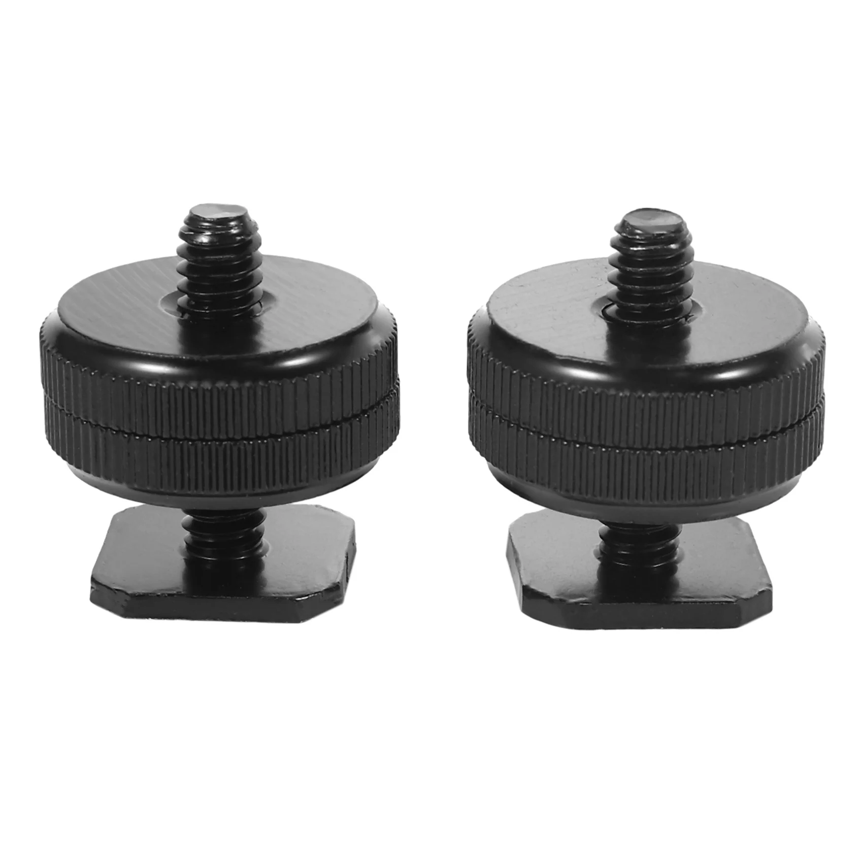 1/4 inch-20 Hot Shoe Mount Adapter Tripod Screw to Flash Hot Shoe for DSLR Camera Rig(2 Packs)