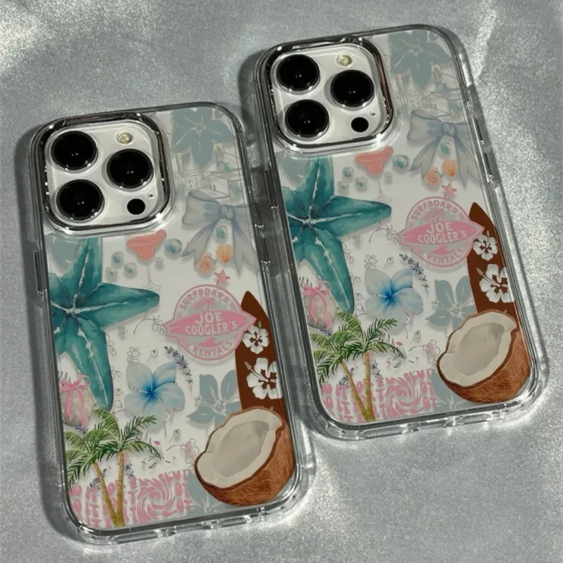 Marine Organism Phone Case For iPhone 17 16 15 14 Pro 13 12 11 Max Plus 7 8 Plus XR X XS SE2 Air Shockproof Soft Silicone Cover