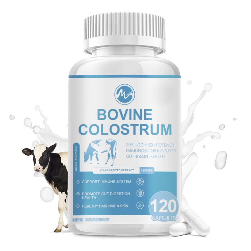 Bovine Colostrum Capsules Colostrum Supplement Whey Protein with Probiotic Promote Growth, Muscle Build, Improve Immune & Gut