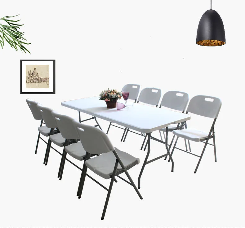 high quality rectangular multifunctional outdoor camping folding dining table suitcase folding table