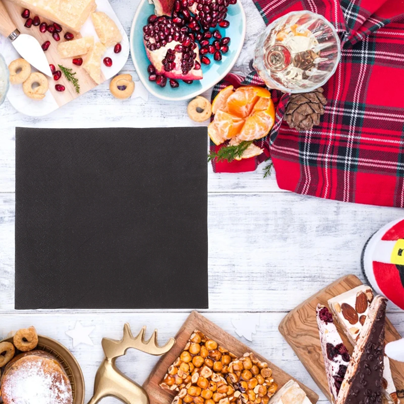 20 Sheets Cocktails Lunch Napkin Black Paper Napkins Engagement Party Disposable Colored Thanksgiving Cocktail Napkins  Party