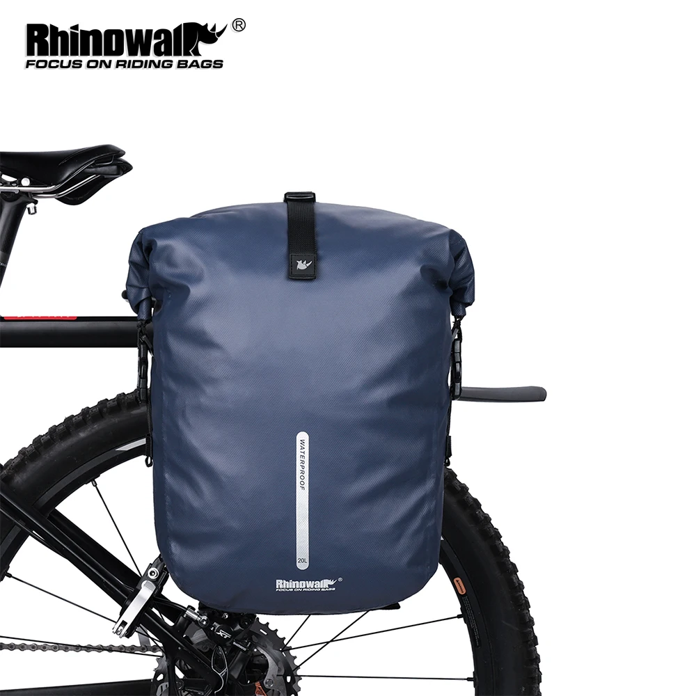 

Rhinowalk Bicycle Pannier Bag With Rain Cover 20L Large Capacity Cycling Storage Bag Backpack Bicycle Accessories