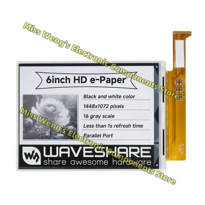 6inch HD e-Paper E-INK electronic paper USB communication electronic tag