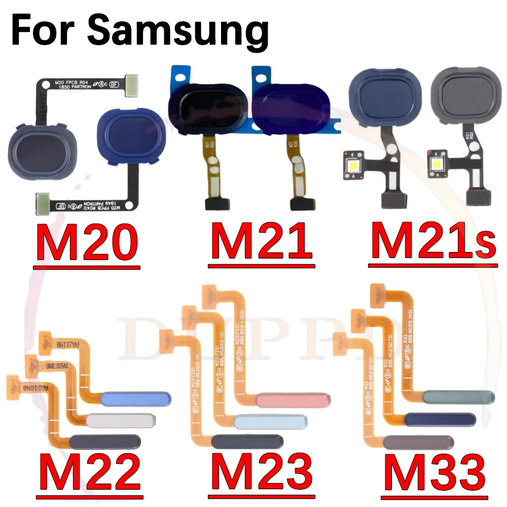 Power Home Button Menu Return Key Fingerprint Touch ID Recognition Sensor Flex Cable For Samsung M20 M21 M21s M22 M23 M33