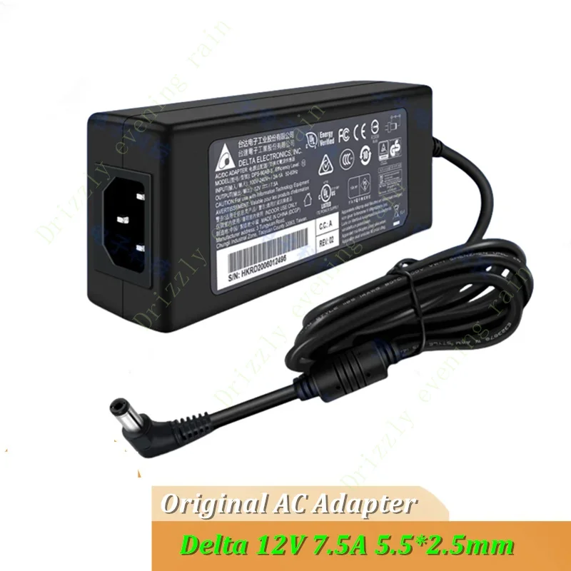 Genuine DELTA ELECTRONICS DPS-90FB A DPS-90AB-3 AC/DC  Adapter 12V 7.5A 90W Power Charger FOR Qnap TS-451 NAS DPS-90FB Original