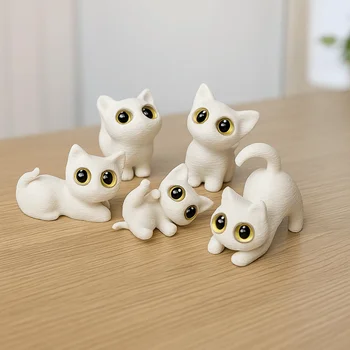 PLA Halloween Cat Anime Figure Handicraft Ornament 3D Printed Cats Figurines Toys Collectible Model