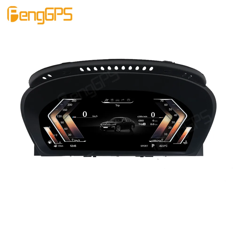 12.3 inci Aksesori Mobil panel instrumen digital cocok untuk BMW 5 seri E60 E61 E63 E64 525 2002-2009 CCC CIC LCD mobil instr