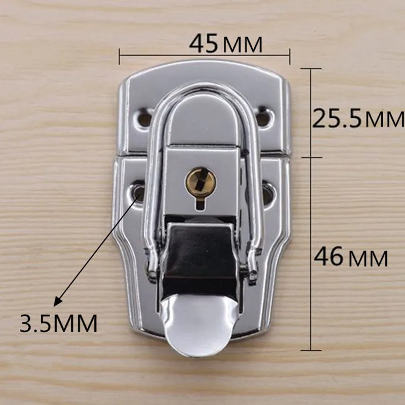 High Quality Chrome Toggle Latch Lock with Key Metal Hasp Buckle for Tool Box Case Suitcase Tool Hardware