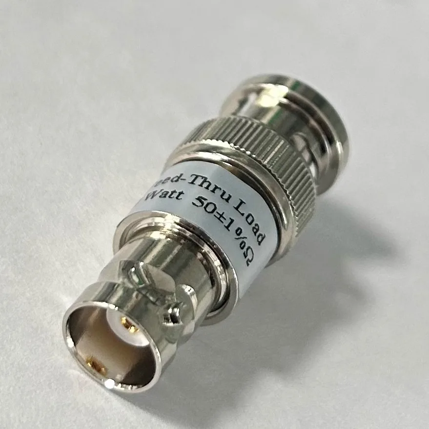 BNC male turnkey through load oscilloscope 50 ohm impedance matcher