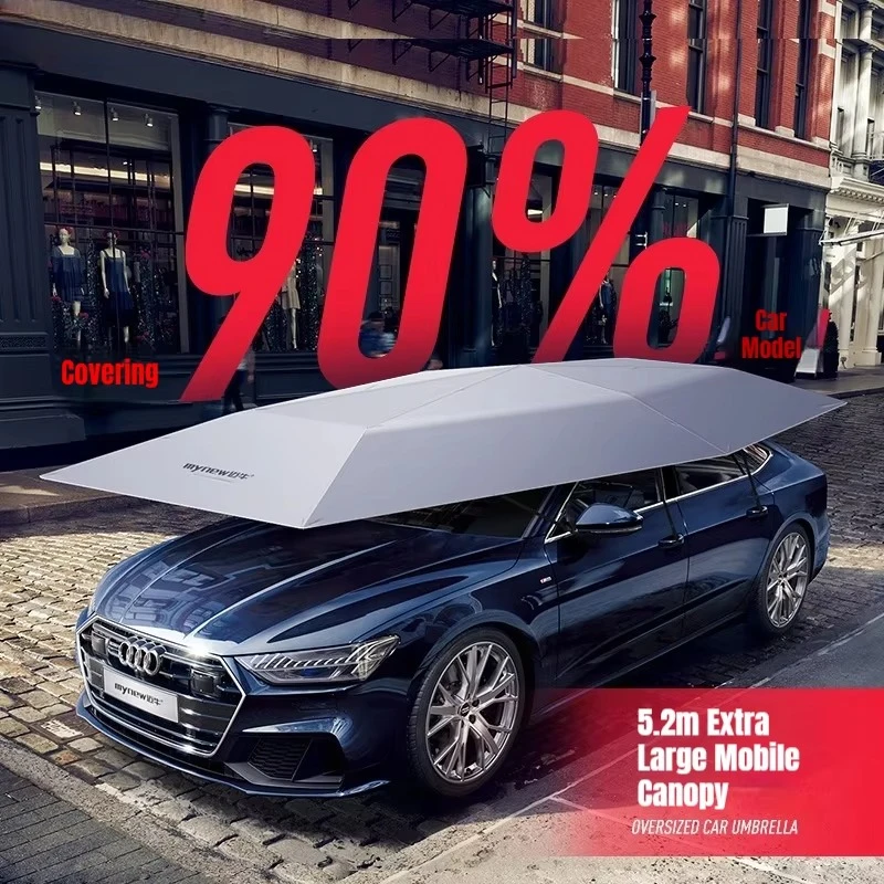 Outdoor Car Vehicle Top Roof Cover Uv Protection Hail Awning Car Sunshade Umbrella Automatic Folding Car Cover Tent