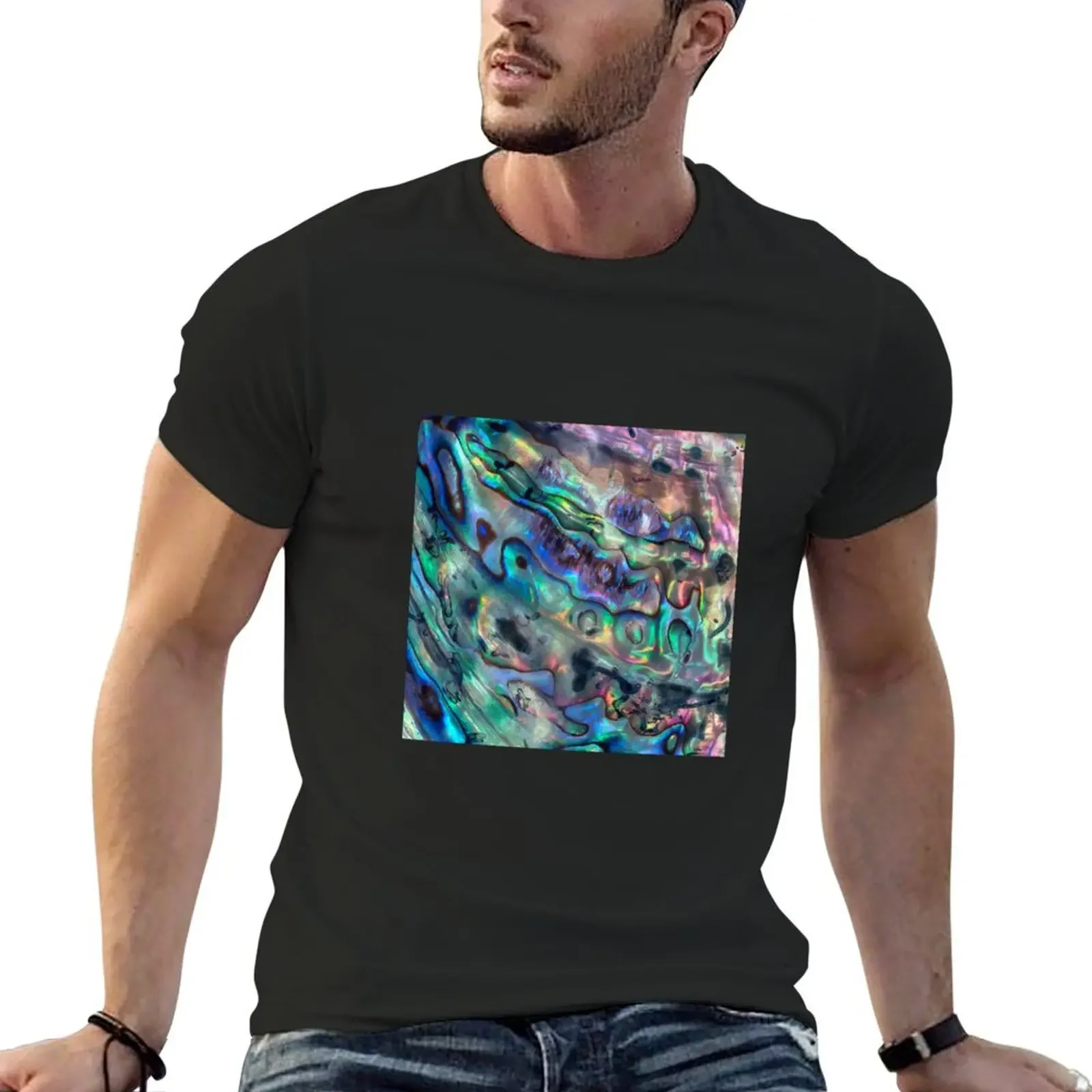 Paua Abalone Shell T-Shirt plus sizes graphic tee shirt anime tshirt aesthetic clothes Men's t-shirt