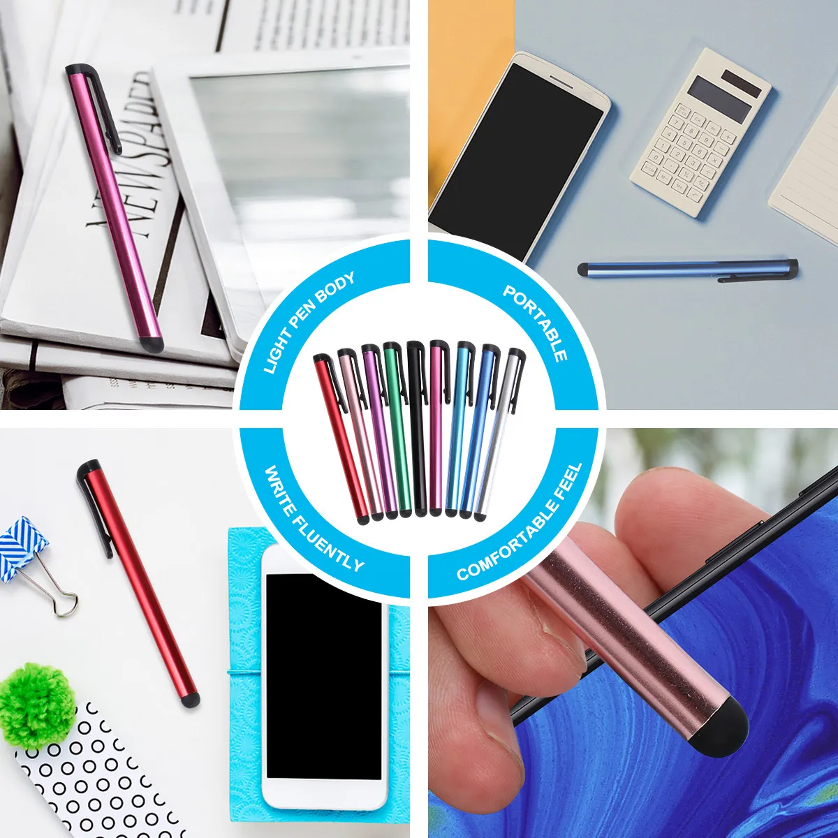 30Pcs Stylus Pen Capacitive Pens Touch Screen Pen for Drawing Gaming Note Taking Writing Phone Tablet Laptop Capacitive Pens