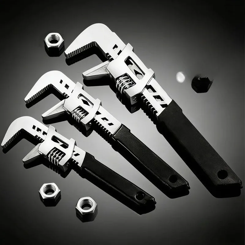 f-type-adjustable-wrench-manual-tool-universal-labor-saving-wide-opening-industrial-grade