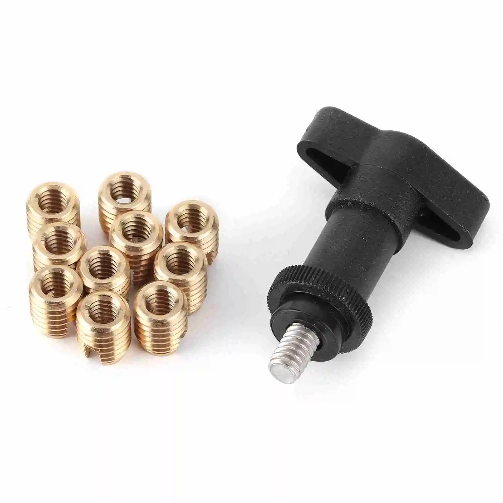 Motorcycle Fairing Insert Repair Kit Brass  Screws W/T‑Handle Installation Tool for Batwing Type Windshield Brass Insert