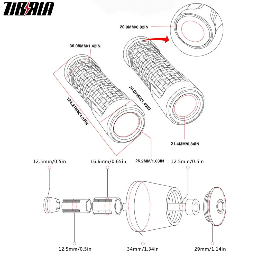 For YAMAHA XV535 XV 535 VIRAGO 1987-2000 Accessories 7/8 22MM Motorcycle  Handlebar Aluminum Gel Grips Handle Bar Cap End Plugs