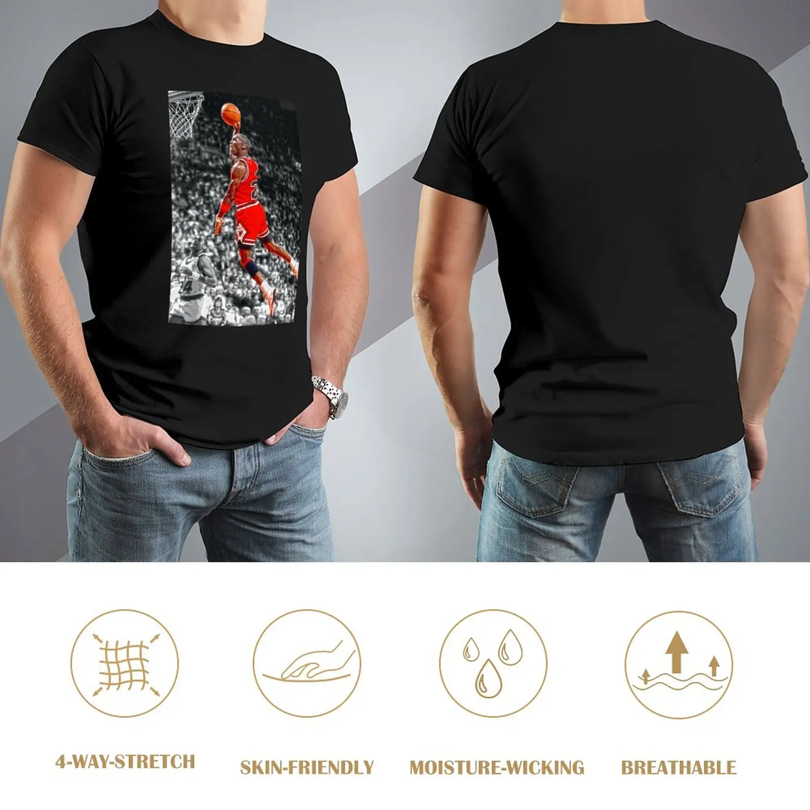 2023 Basketball Stars Michaeler And Jordans (17) Graphic Cool  Tees High Quality  Activity Competition USA Size