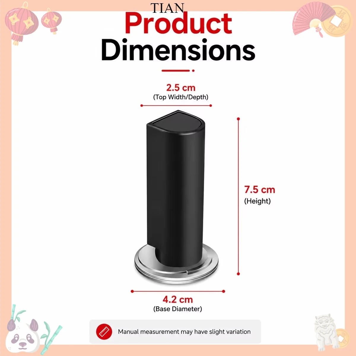 PINMOAP Magnetic Door Stopper Hidden Floor Standing Silent Door Buffer Easy To Install Floor Suction Anti-Collision Door Stopper