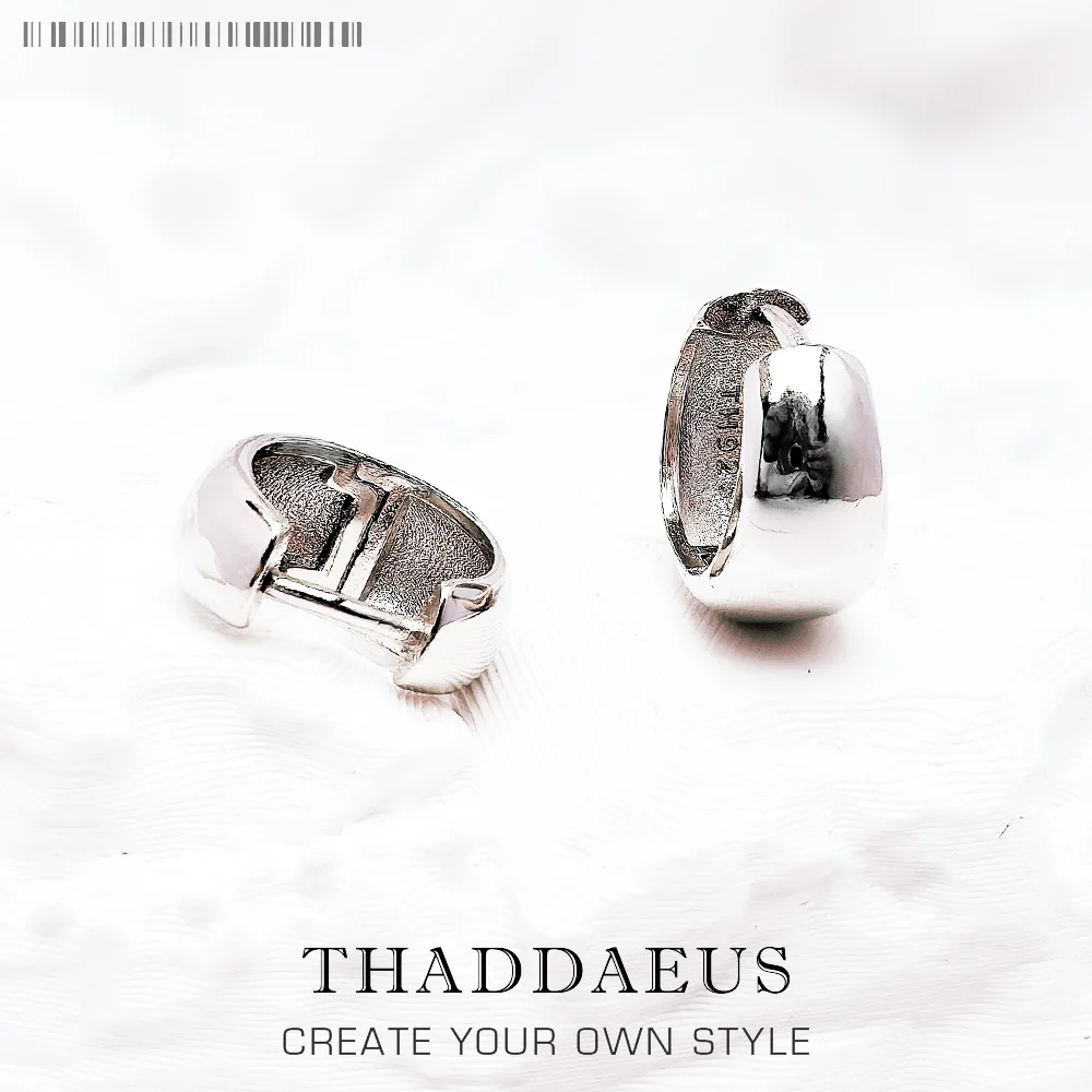 

Серьги-кольца, элегантный массивный дизайн, европейские ювелирные изделия для женщин и мужчин, винтажный подарок из настоящего серебра 925 пробы