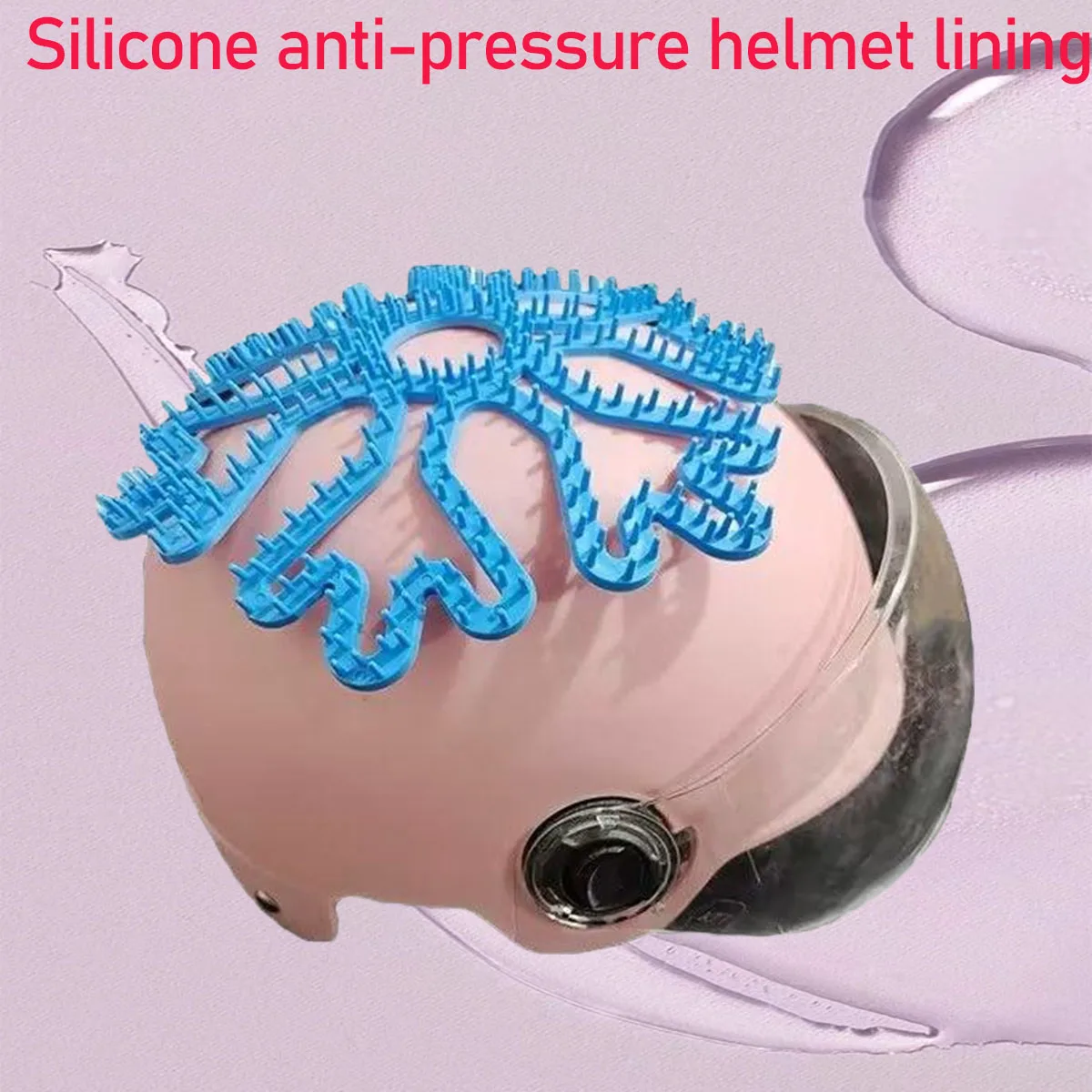 Helmet liner General silicone mat ventilate and breathable non-slip mat anti-pressure hair fluffy riding helmet gasket practical