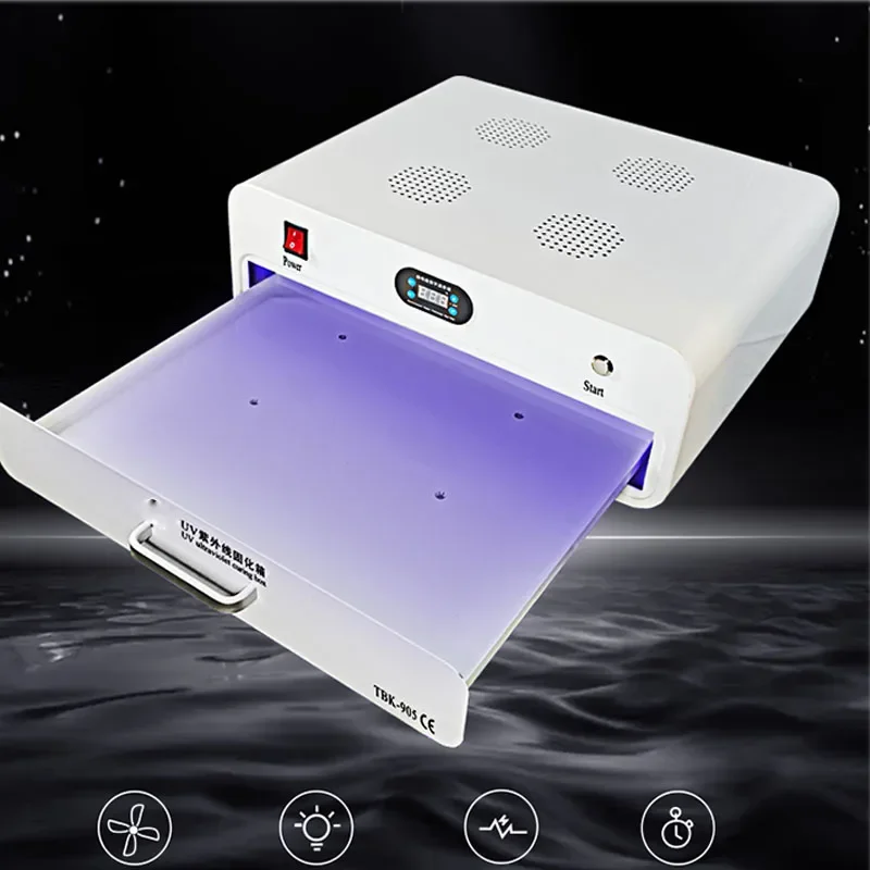 TBK Machine TBK-905 UV Ultraviolet Curing Box for Mobile Phone Repair Tools LCD Touch Screen Drying Phone Screen Repair