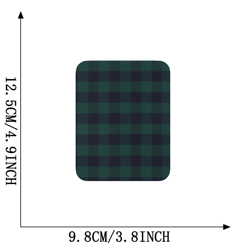 Karierte Hemd-Patches für Jacken, Jeans, Outdoor-Kleidung, zum Aufbügeln, bestickte Aufnäher, Aufkleber-Set, DIY-Stoffe für Jungen und Kinder, Applikation – Detail 2