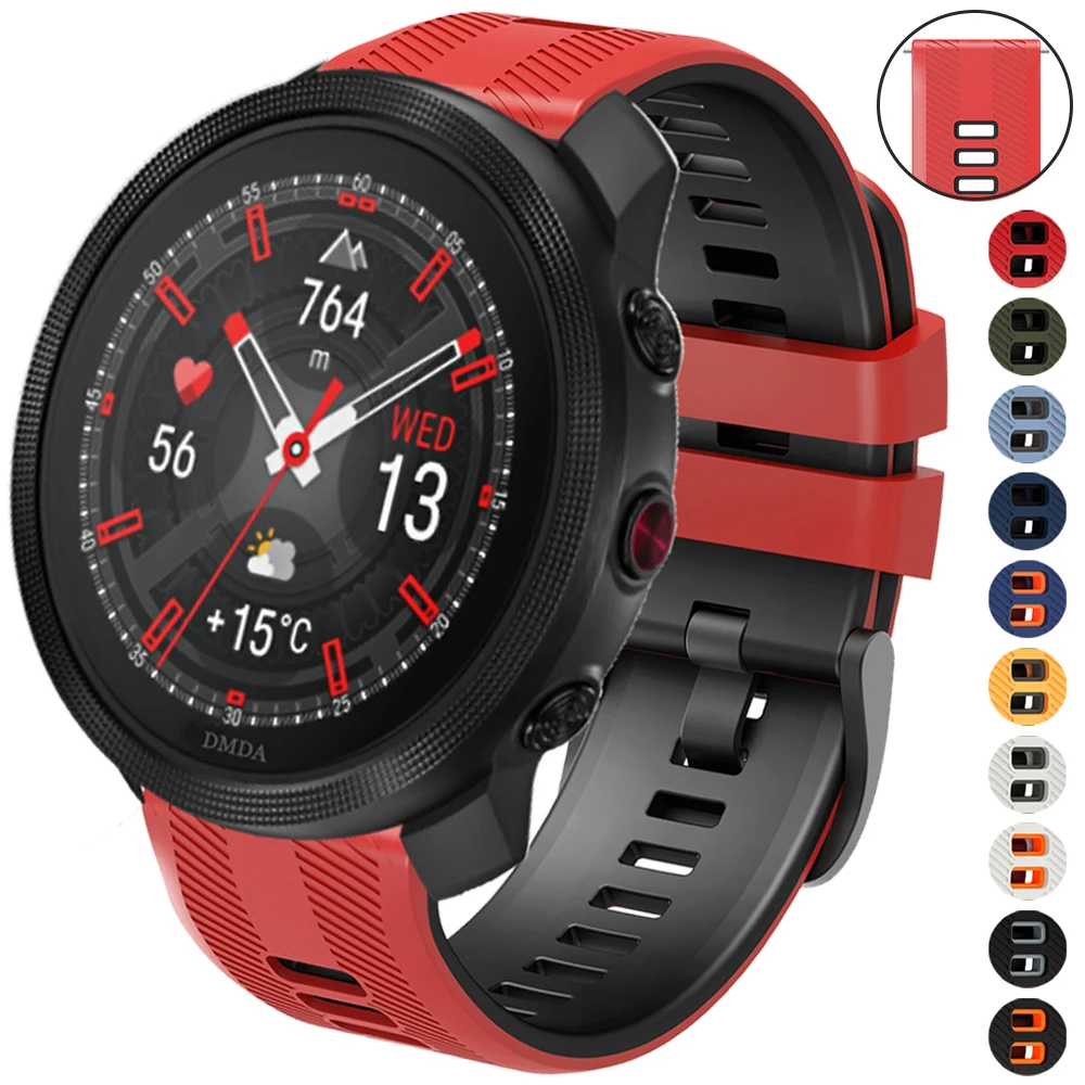 22mm Watchband For POLAR Vantage M3 M2/V3 Band Grit X X2 Pro Rubber Bracelet for Samsung Galaxy Watch 3 45mm 46mm Gear S3 Strap