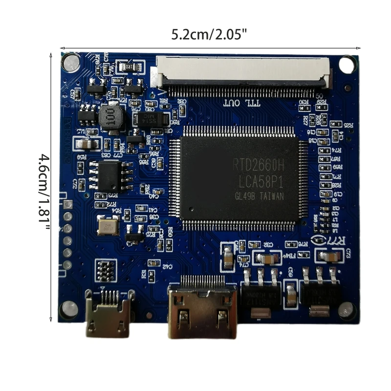 Highly Compatible LCD TTL Driver Controller Board Mini HDMI-Compatible 50PIN For 7300101463 1024x600 TFT LCD Screen