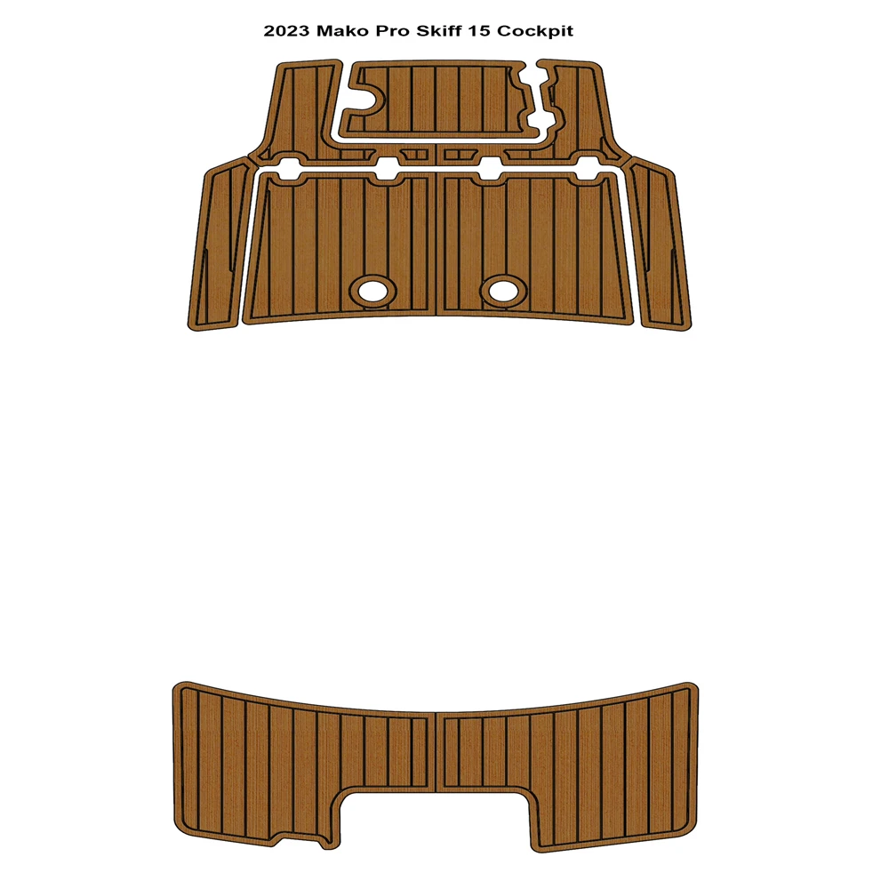 2023 Mako Pro Skiff 15 Cockpit Boat EVA Teak Deck Faux Foam Floor Mat Pad SeaDek MarineMat Style Self Adhesive