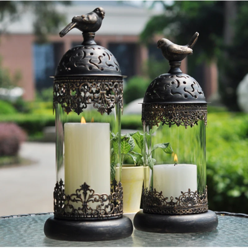 

Iron Glass Candlestick Centerpiece Dining Table Party Living Room Candlestick Black Decoracion Hogar Room Decoration Accessories