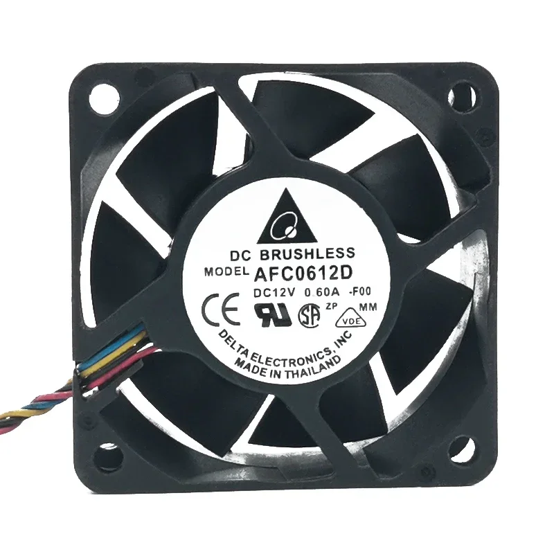 60*60*25MM Delta 6025 AFC0612D 12V 0.60A 4-wire PWM speed regulation ball gale cooling fan 6CM