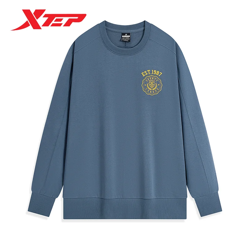 Xtep Pullover Hoodie For Men And Women 2024 Autumn Comfortable Sweatshirt Leisure Athletic Versatile Outdoor Tops 876327930106