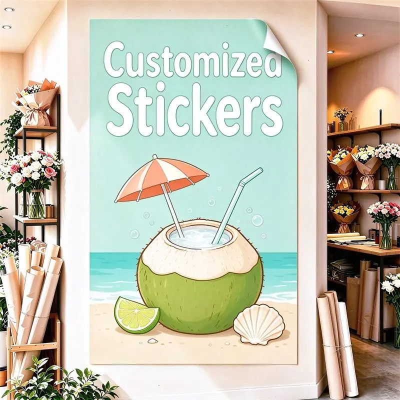 Any Size 100 cm Custom Stickers Suitable For Massage Parlor Restaurant Hospital School Hotel Commercial Advertising Promotion