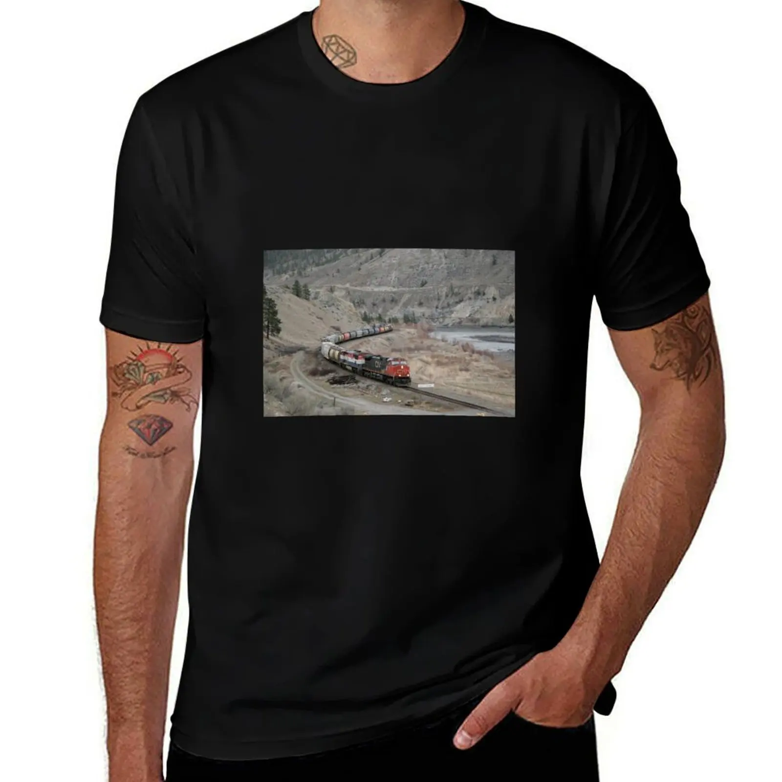 CN Train Thompson River T-Shirt Festival Casual Short Sleeve T-Shirt