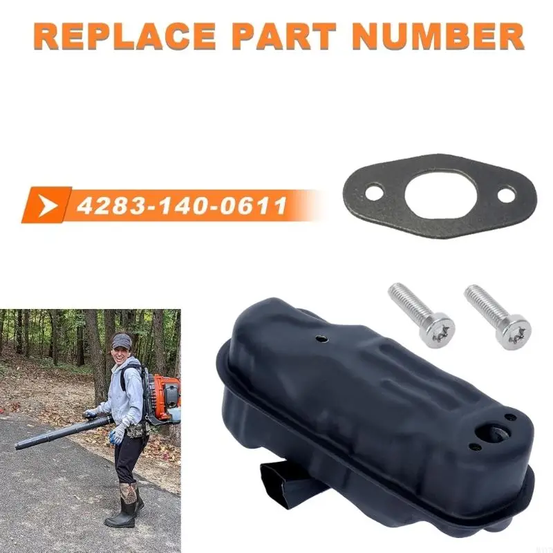 แพ็คเกจเปลี่ยนท่อไอเสียแบบสมบูรณ์สำหรับเครื่องเป่าลมแก๊ส BR800C รวมถึงปะเก็นซีล M4YD