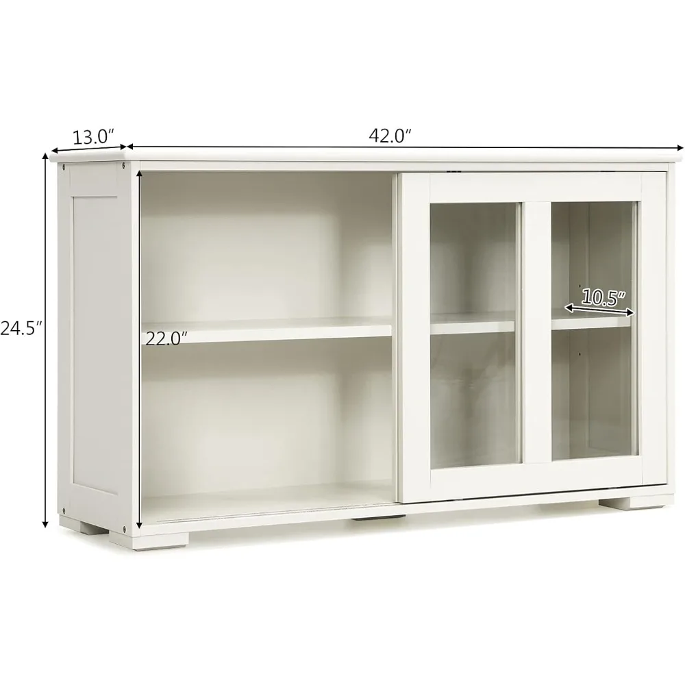 Costzon Cream Sideboard Cabinet, 42