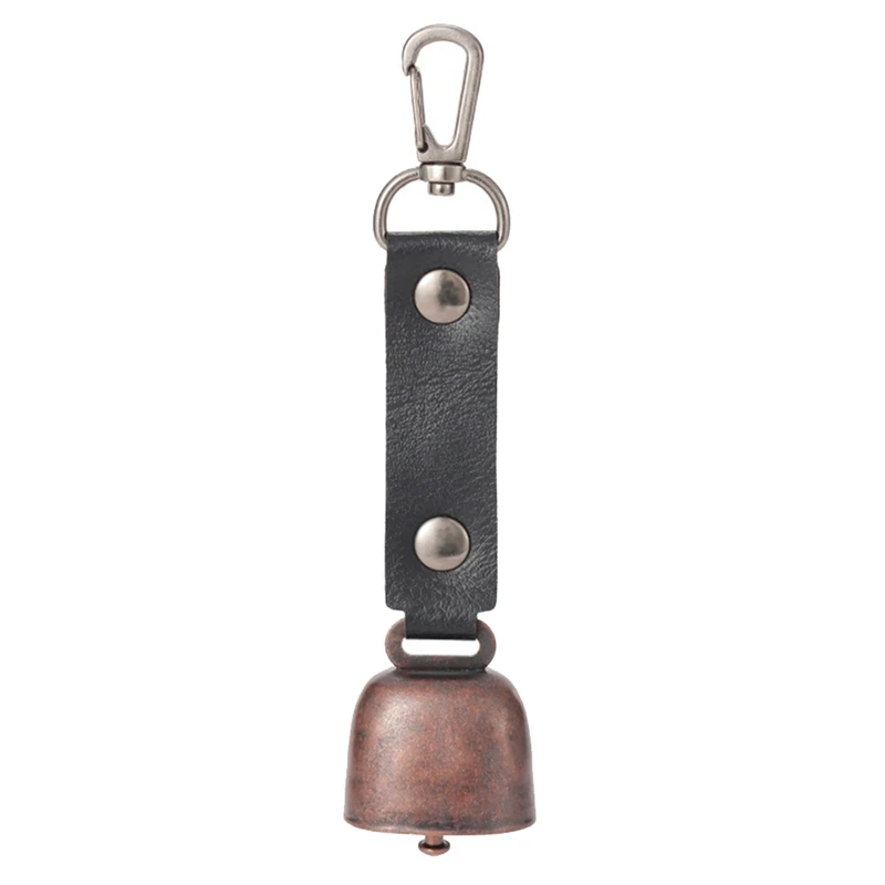 Outdoor Camping Ornament Bell Keychain Cowbell Accessory Pet Charm Bear Repellent Bell Accessory Black